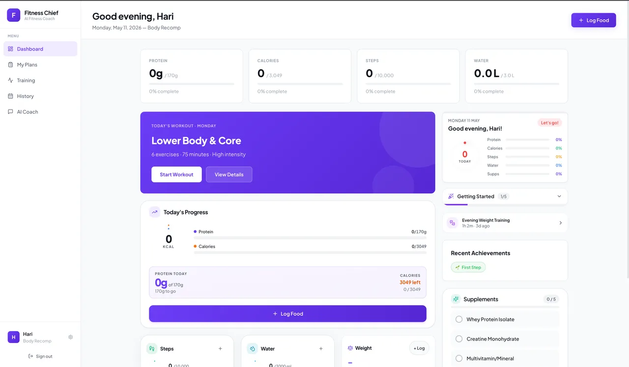 Track macros, steps, water & chat with your AI coach